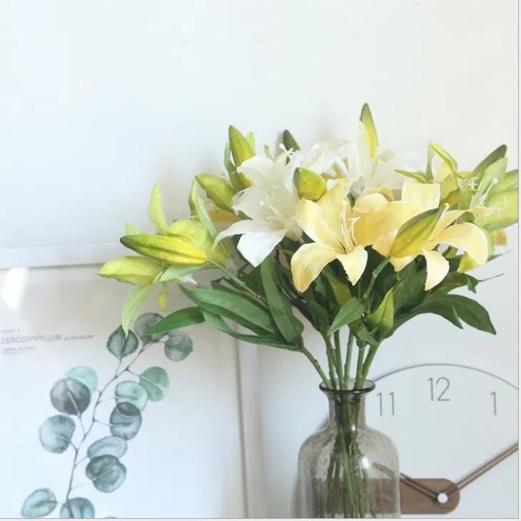 Silk Lily Flowers for Home Decor
