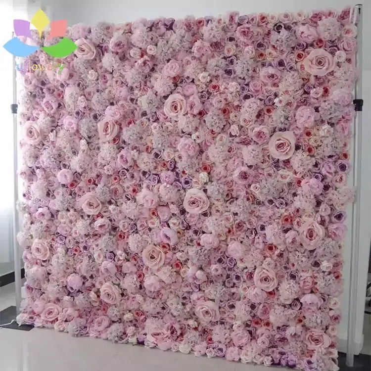 Pink flower wall