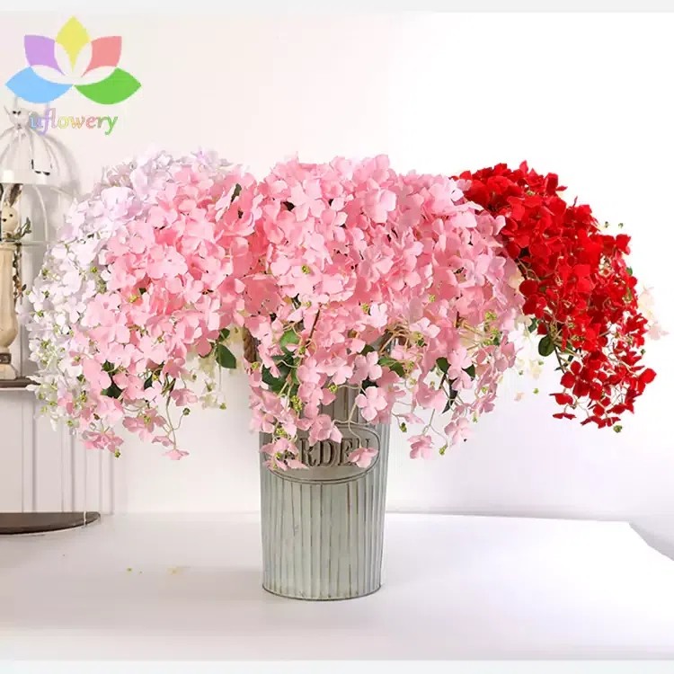 Artificial Hydrangeas in Vase