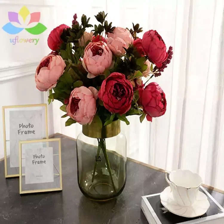 Silk peony bouquet