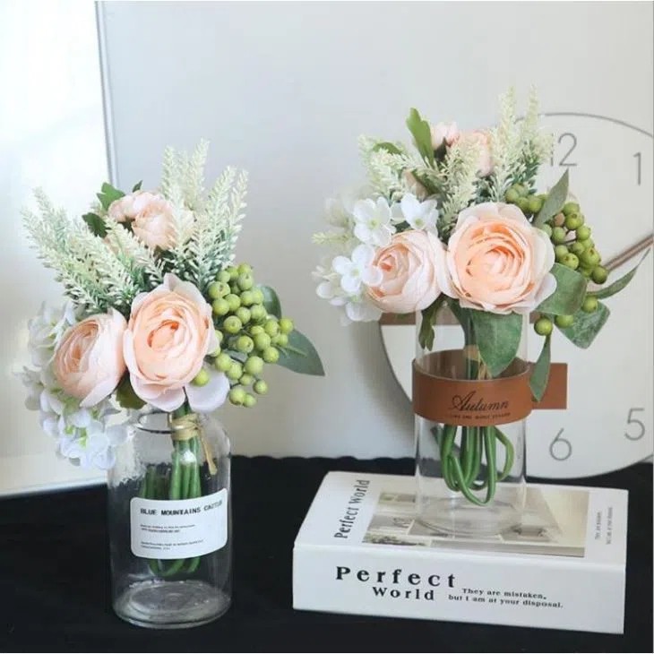 Faux Rose Flower Bouquet
